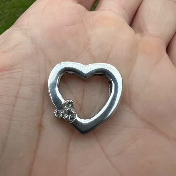 Sterling Silver DISNEY Rhinestone Mickey Cubic Zirconia Heart Necklace Pendant - Picture 7 of 17